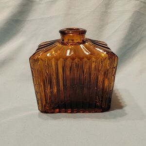 Antique 1918 Amber Glass Royal Crown Liquor Decanter